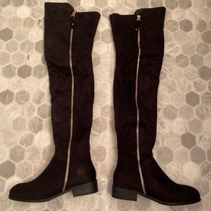NWT Sergio Bari Suede Over the Knee Boot
